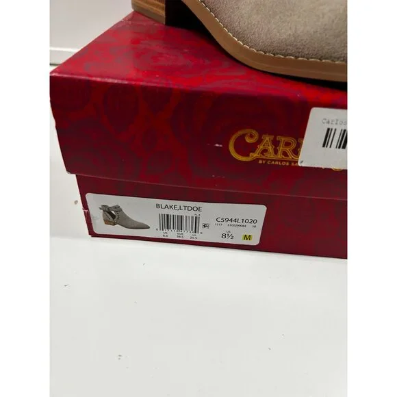 Carlos Santana Blake Suede Sand Ankle Studded Booties Women’s Size 8.5 NEW - Picture 2 of 6